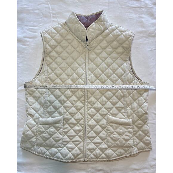 Van Heusen Women’s Quilted Vest Large Off White/Cream - Picture 5 of 7